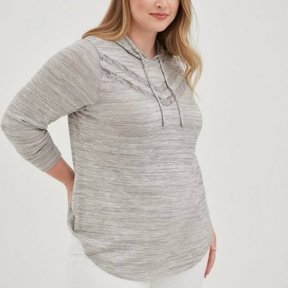 torrid Tops - Torrid Grey Lightweight Hoodie
